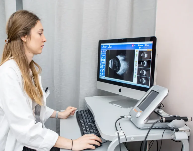 Visita oculistica e ecografia oculare